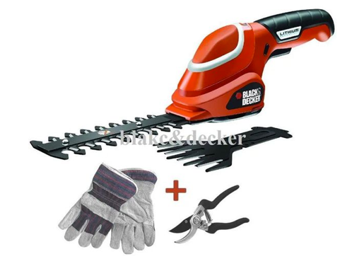 EMAX32GSL7 trolley lawn mower and leaf trimming accessories